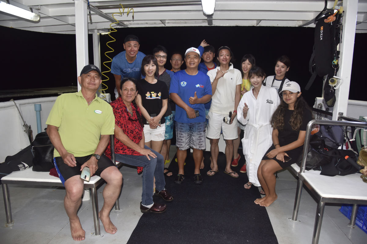 Taiwanese Travel agents aboard Ocean Hunter, Palau's most luxurious liveaboard